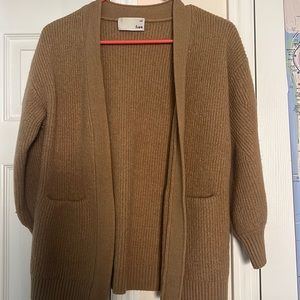 Small Wilfred Free beige wool cardigan